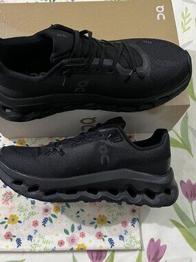 On Running Cloudmonster Black Cushioned Running Shoes